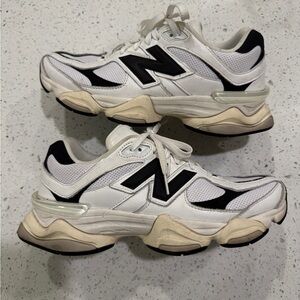 New Balance White and Black Sneakers